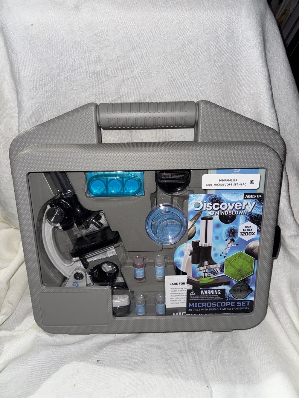 Discovery Kids Gray Science Microscope Set